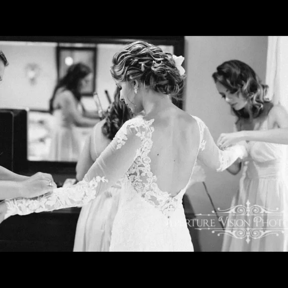 Martina Liana long sleeve Ivory wedding gown style 675